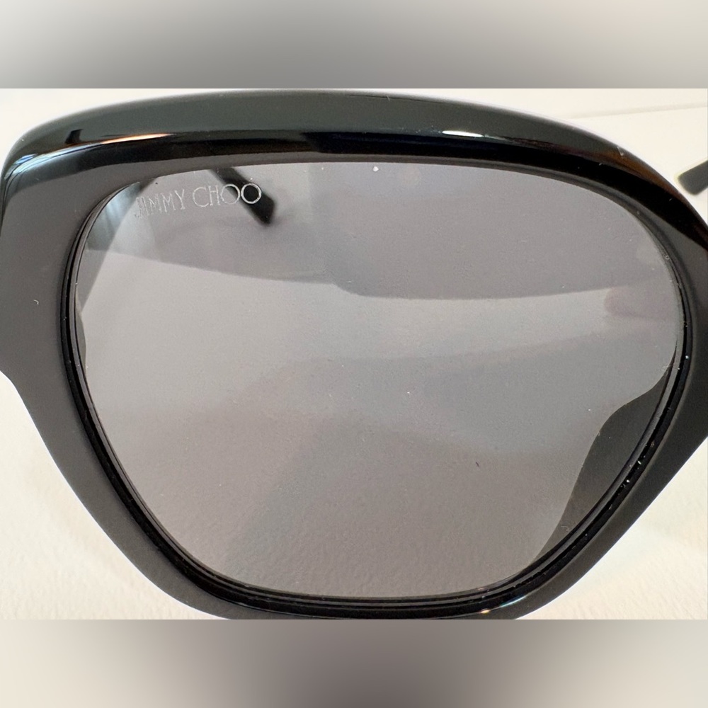 Jimmy Choo Manon Shiny Black Sunglasses Women’s - Picture 10 of 13